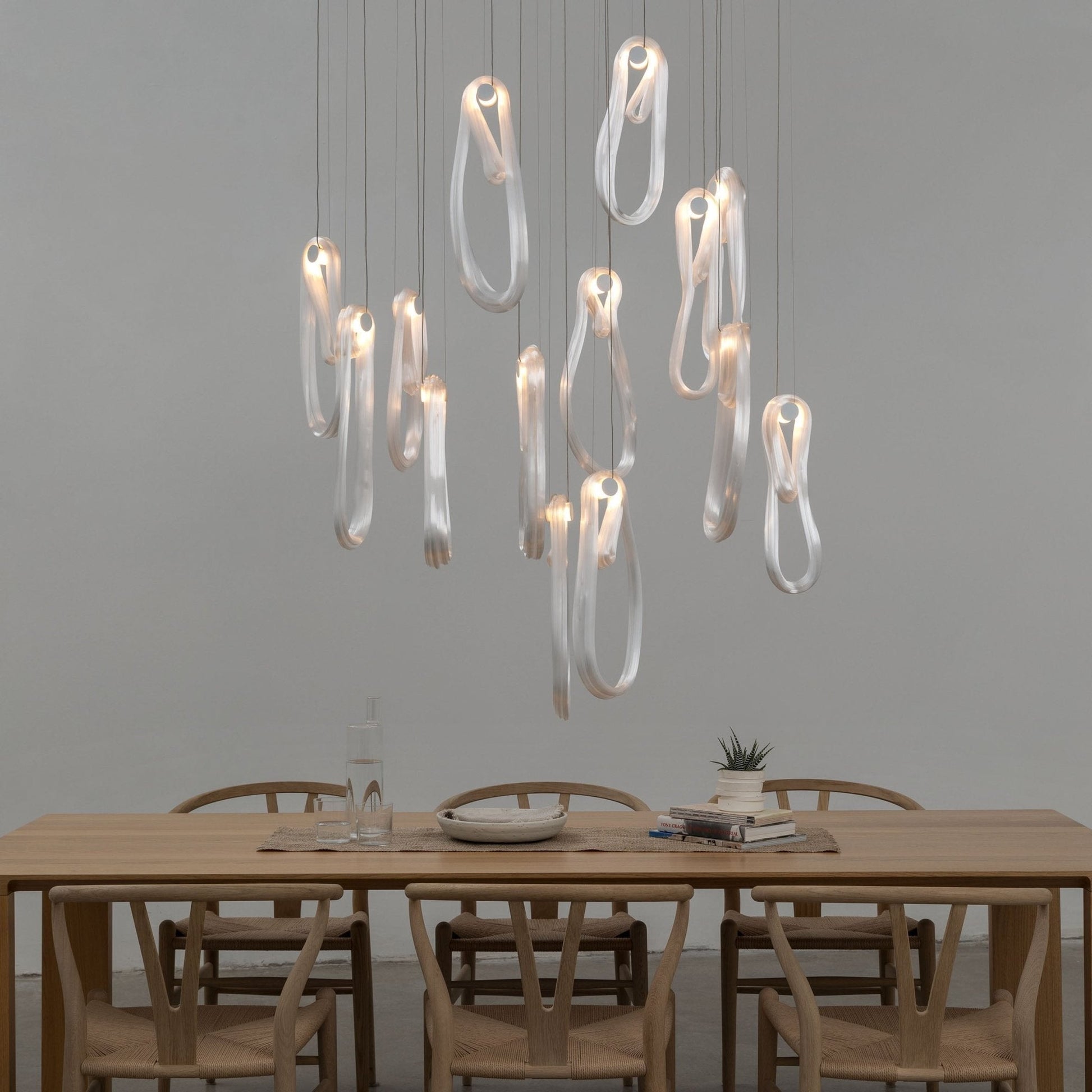 Pearlescent Filament Chandelier