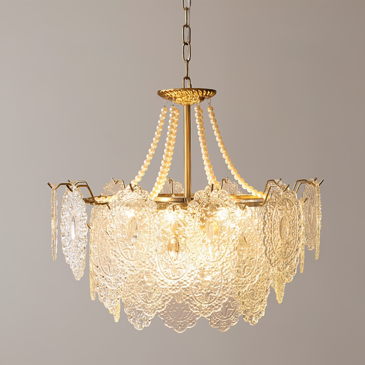 Pearls Glass Chandelier