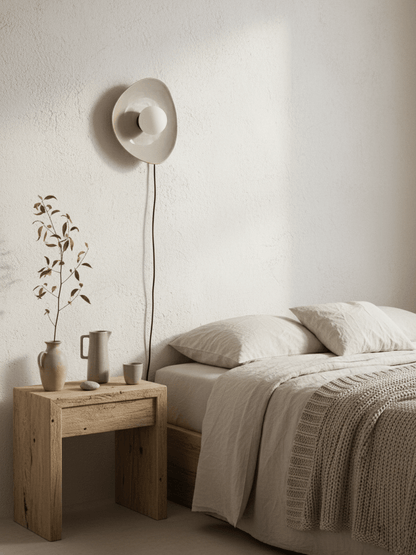 Pebble Disc Plug-in Wall Light
