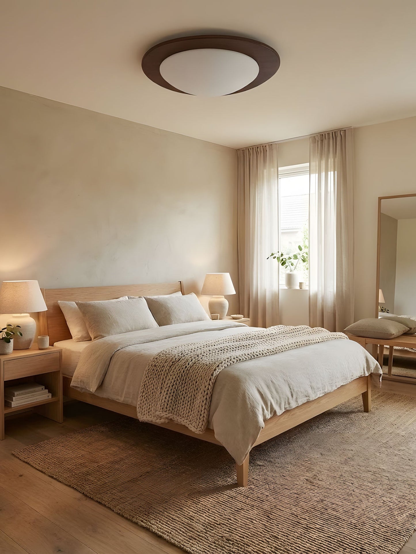 Pebble Wooden Ceiling Light