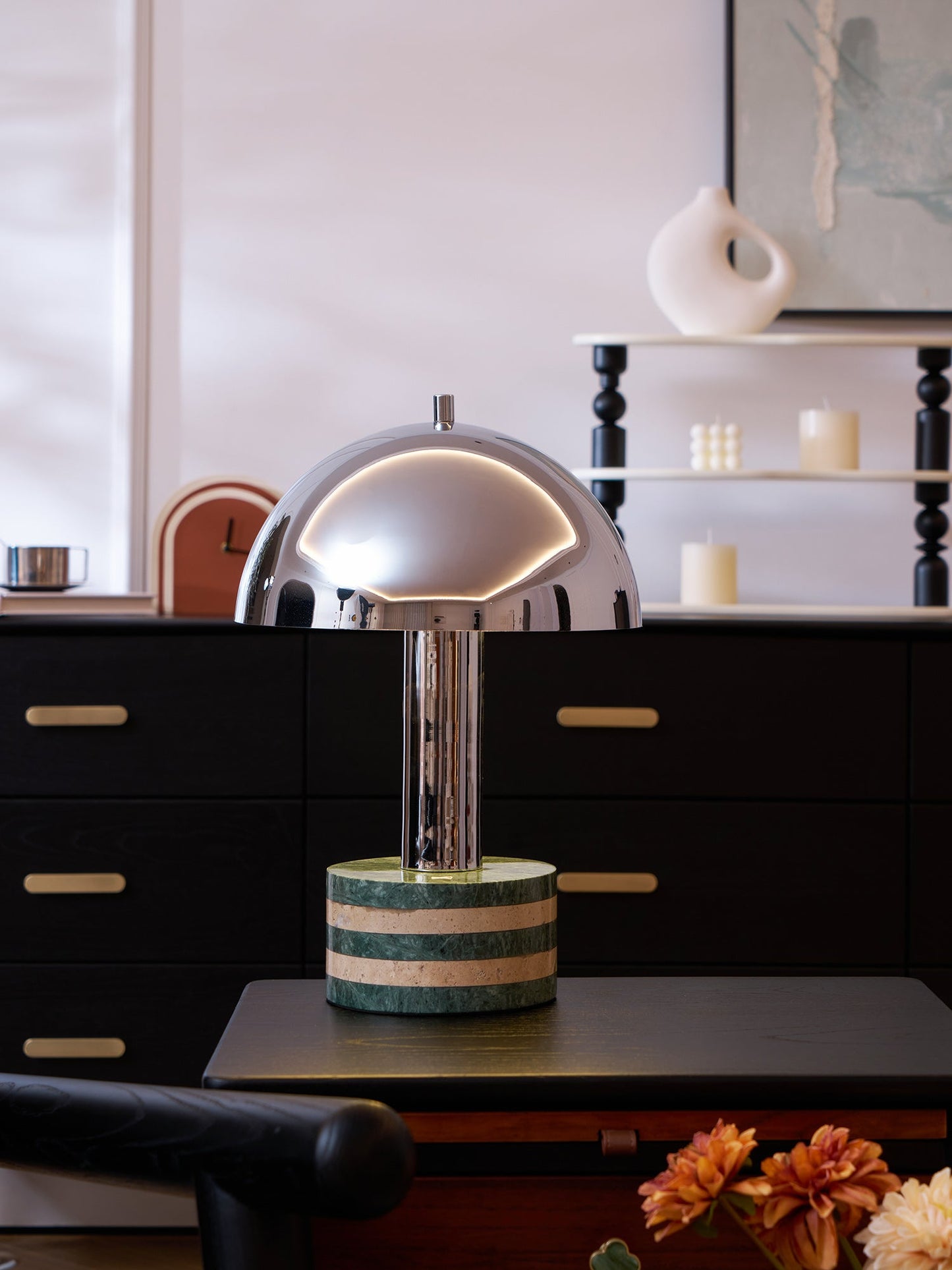 Luno Chrome Table Lamp