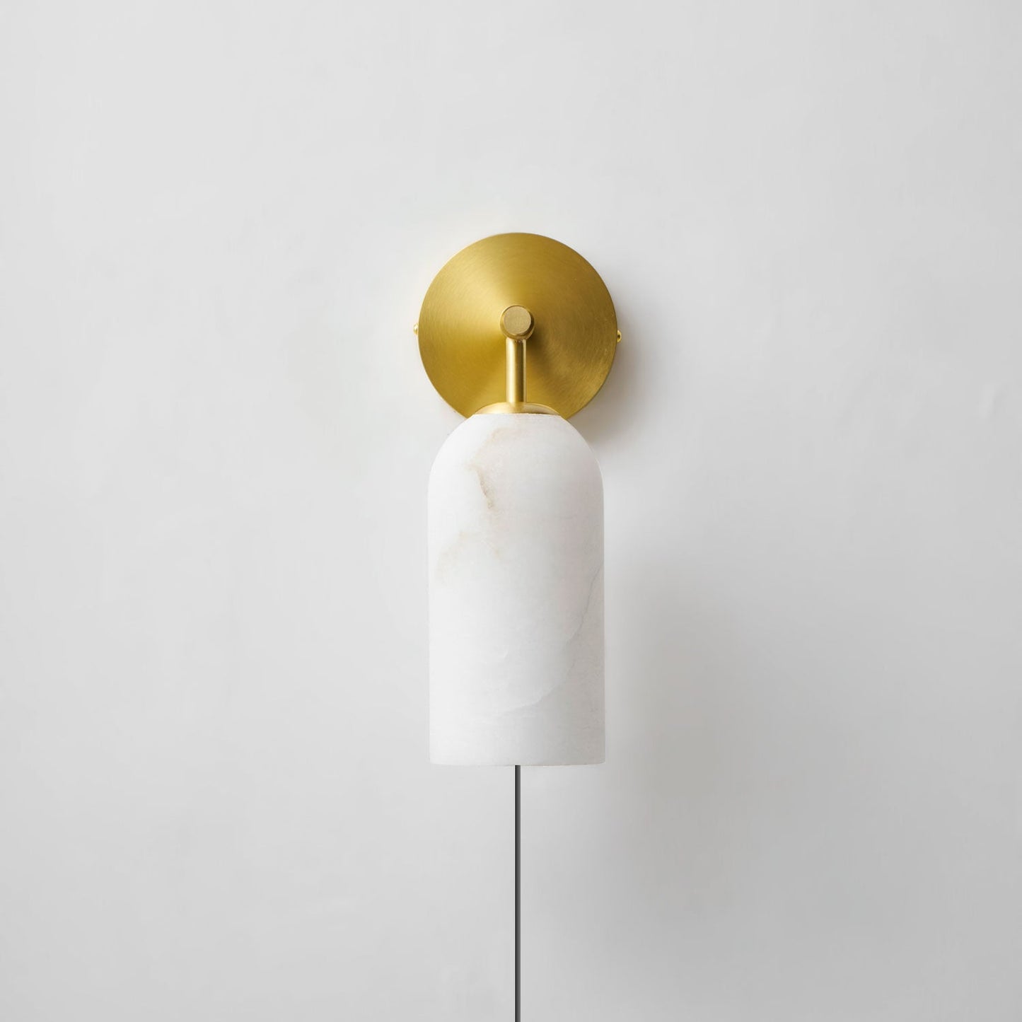 Pillar Alabaster Plug-in Wall Sconce