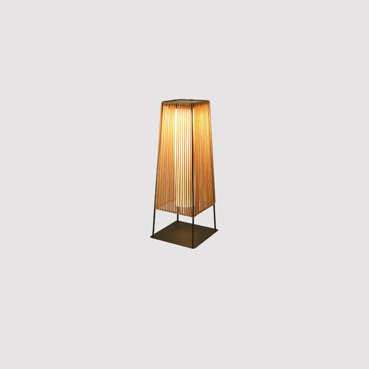 Plastic Rattan Outdoor Post Light