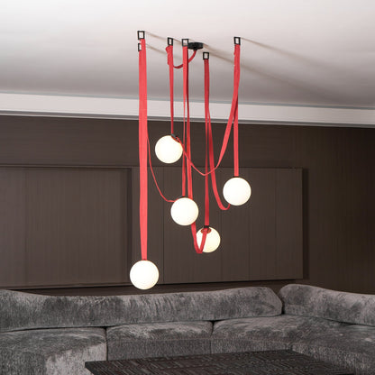 Multiple Belt Art Pendant Light