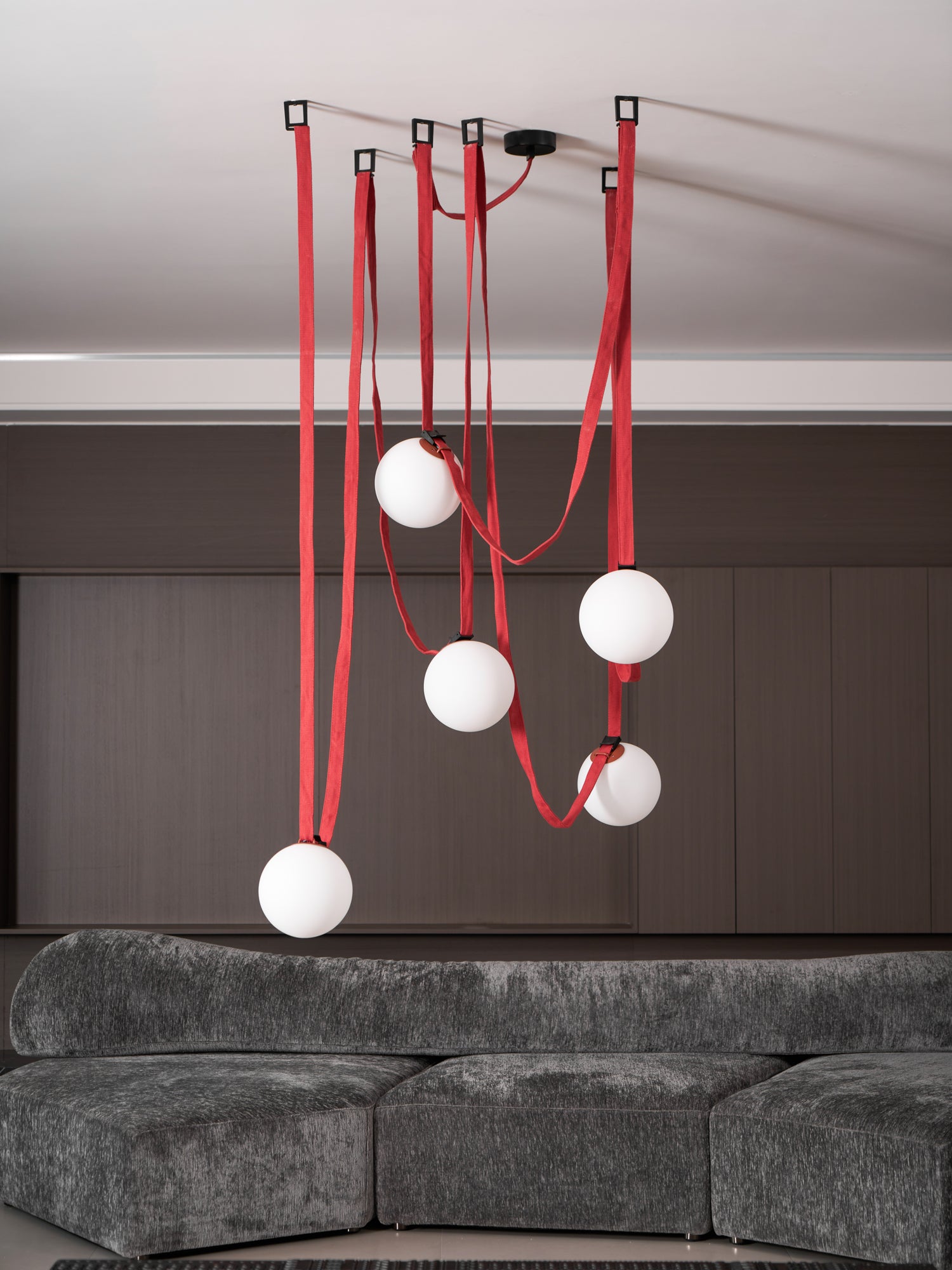 Multiple Belt Art Pendant Light