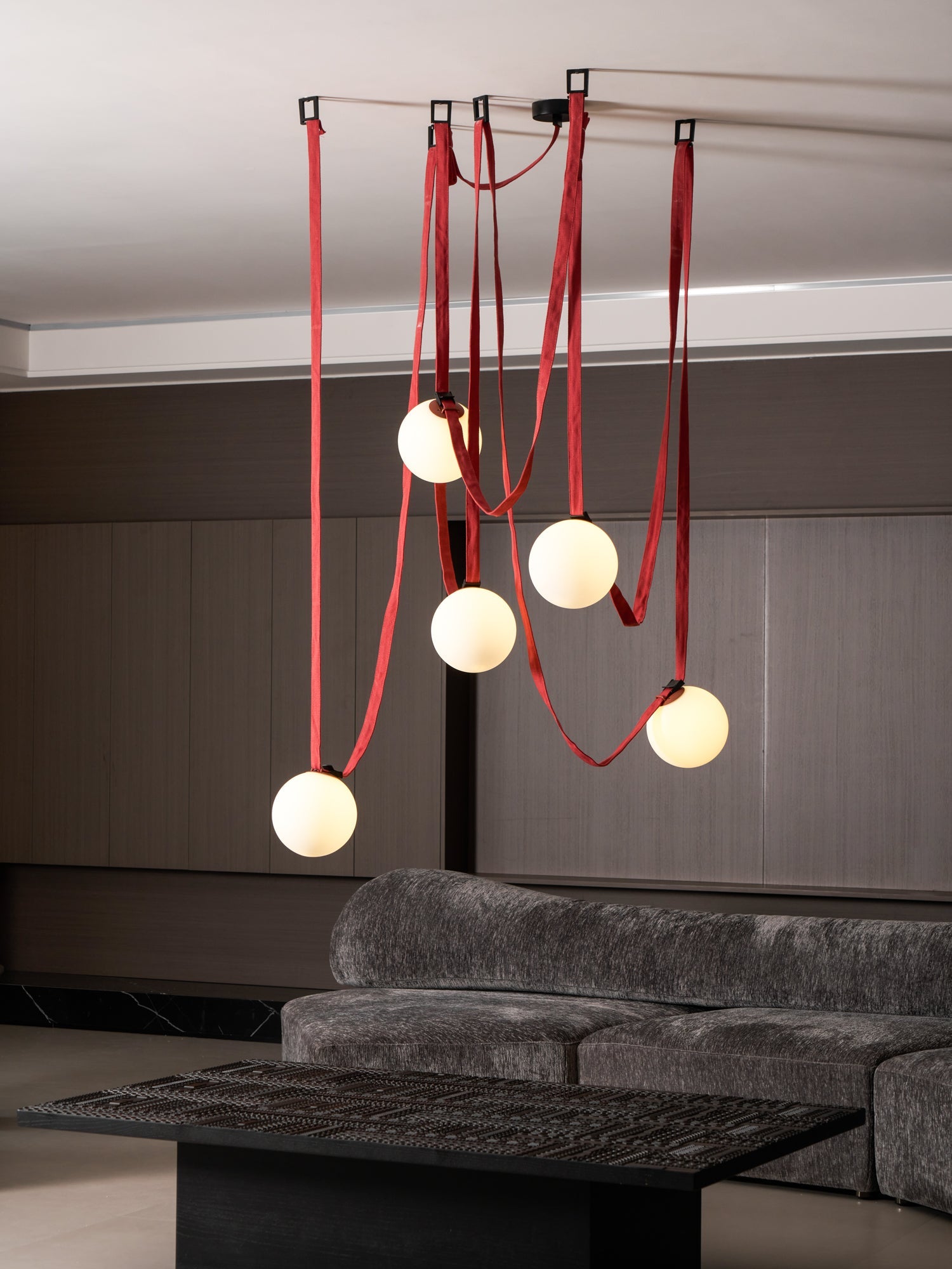 Multiple Belt Art Pendant Light