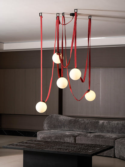 Multiple Belt Art Pendant Light