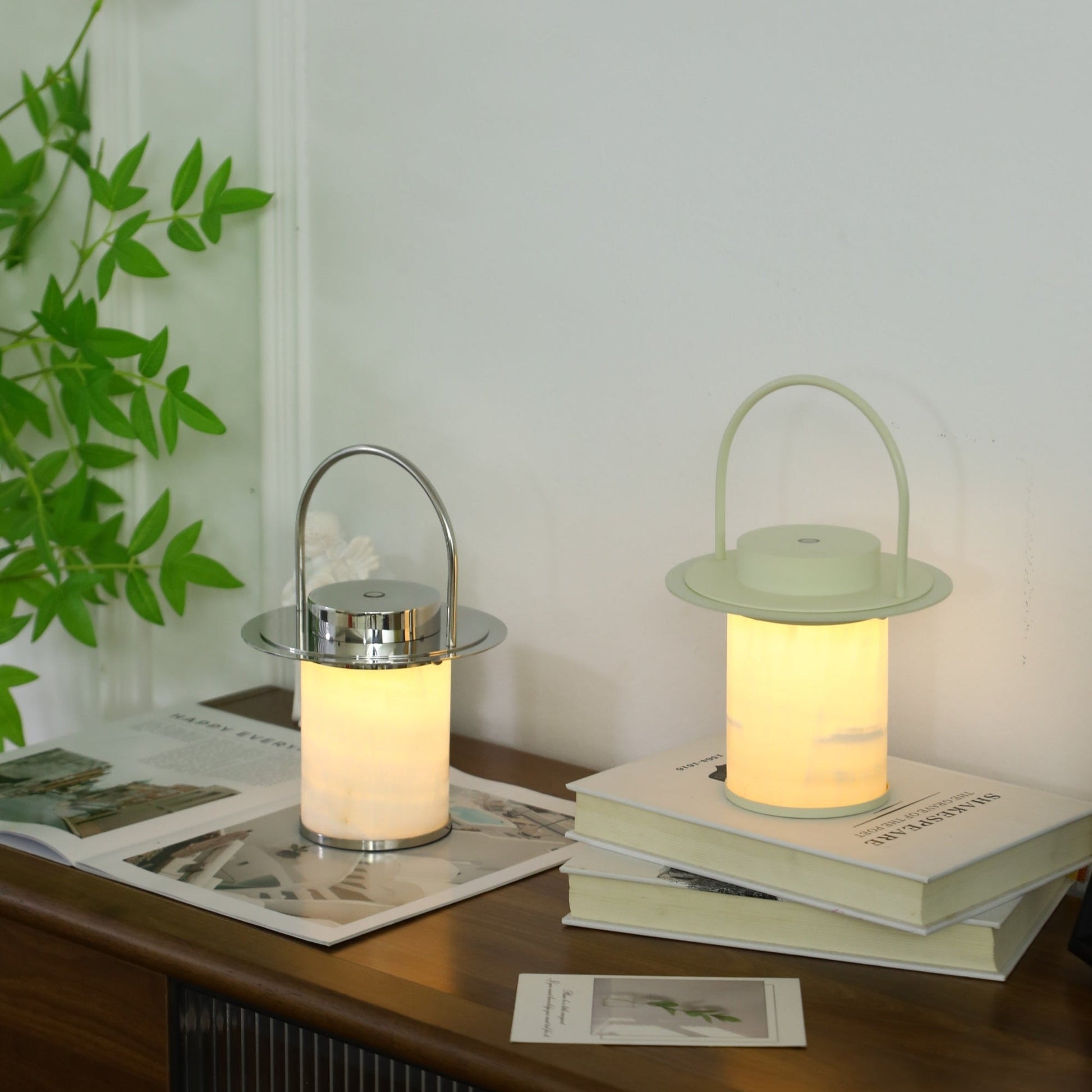 Pod Portable Rechargeable Alabaster Table Lamp