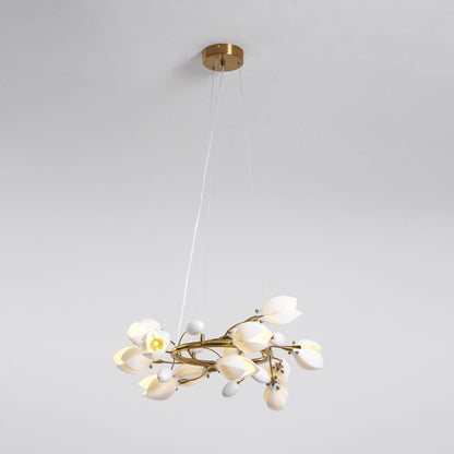 Porcelain Magnolia Chandelier