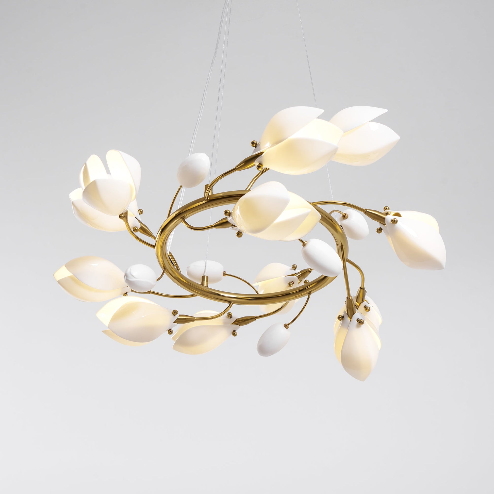 Porcelain Magnolia Chandelier