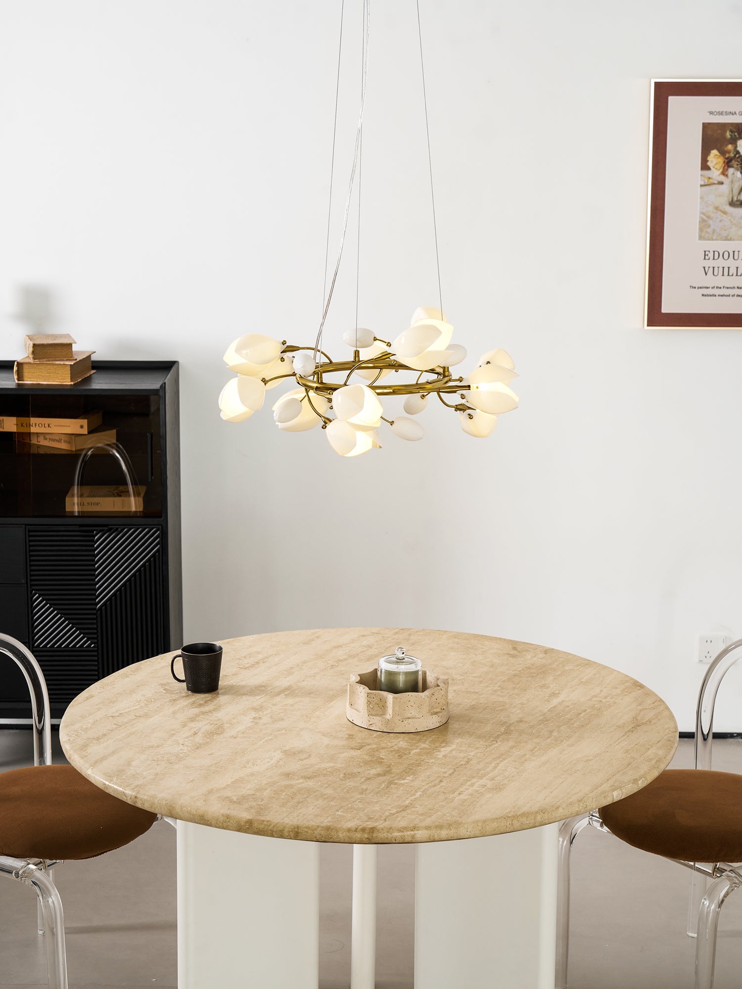 Porcelain Magnolia Chandelier