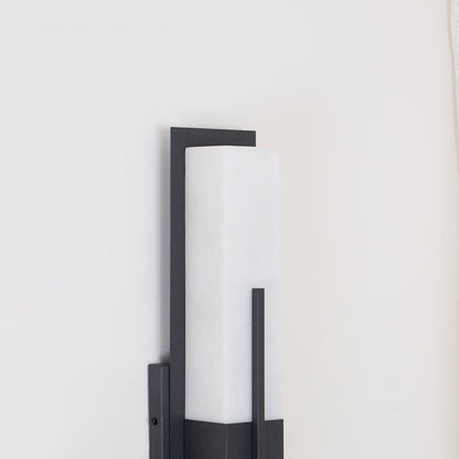 Possini Outdoor Alabaster Wall Light