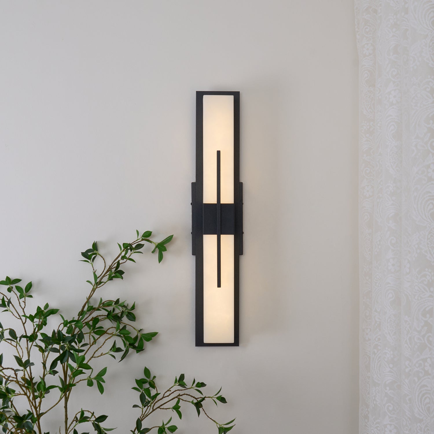 Possini Outdoor Alabaster Wall Light