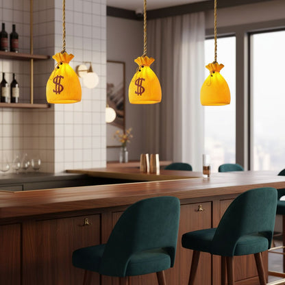 Prosperity Pouch Resin Pendant Lamp