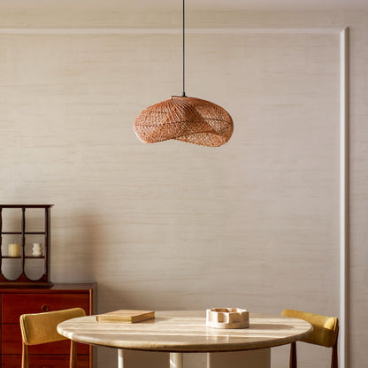 Rattan Wave Pendant Light