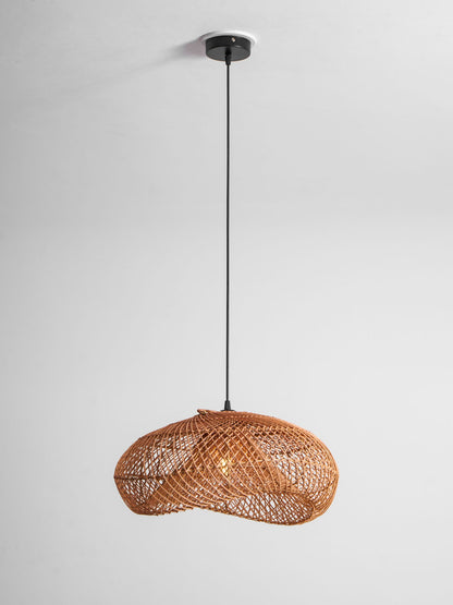 Rattan Wave Pendant Light