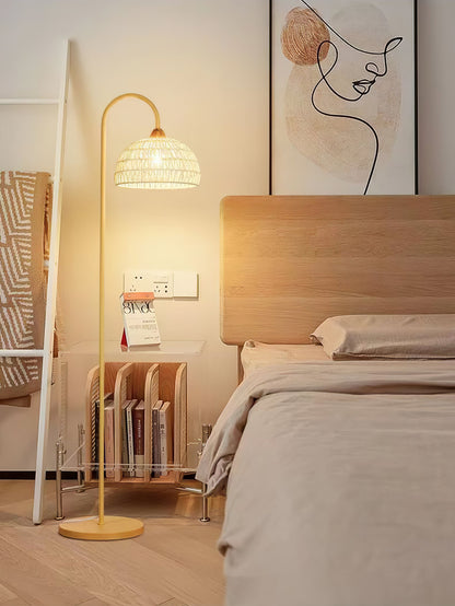 Rattan Arch Floor Lamp