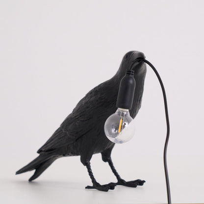 Raven Resin Table Lamp