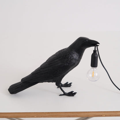 Raven Resin Table Lamp