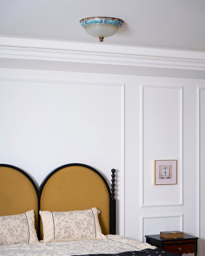 Retro Floral Resin Recessed Ceiling Light