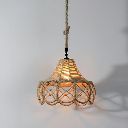 Retro Hemp Rope Exquisite Pendant Light