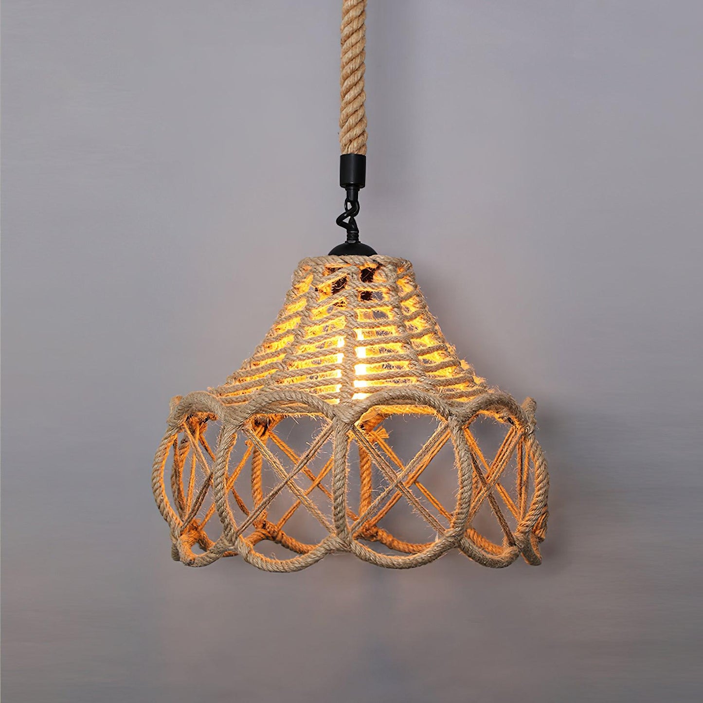 Retro Hemp Rope Interesting Pendant Light