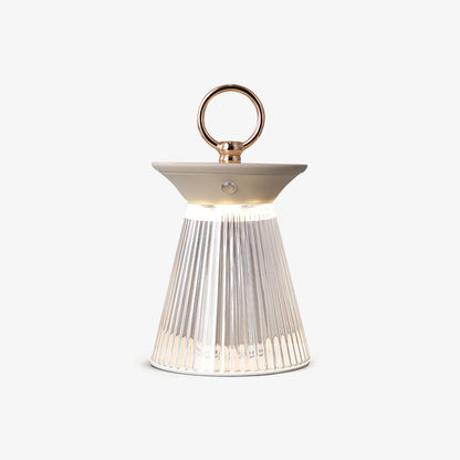 Ribbed Acrylic Built-in Battery Table Lamp