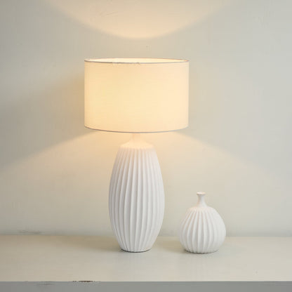 Ribbed Ceramic Table Lamp