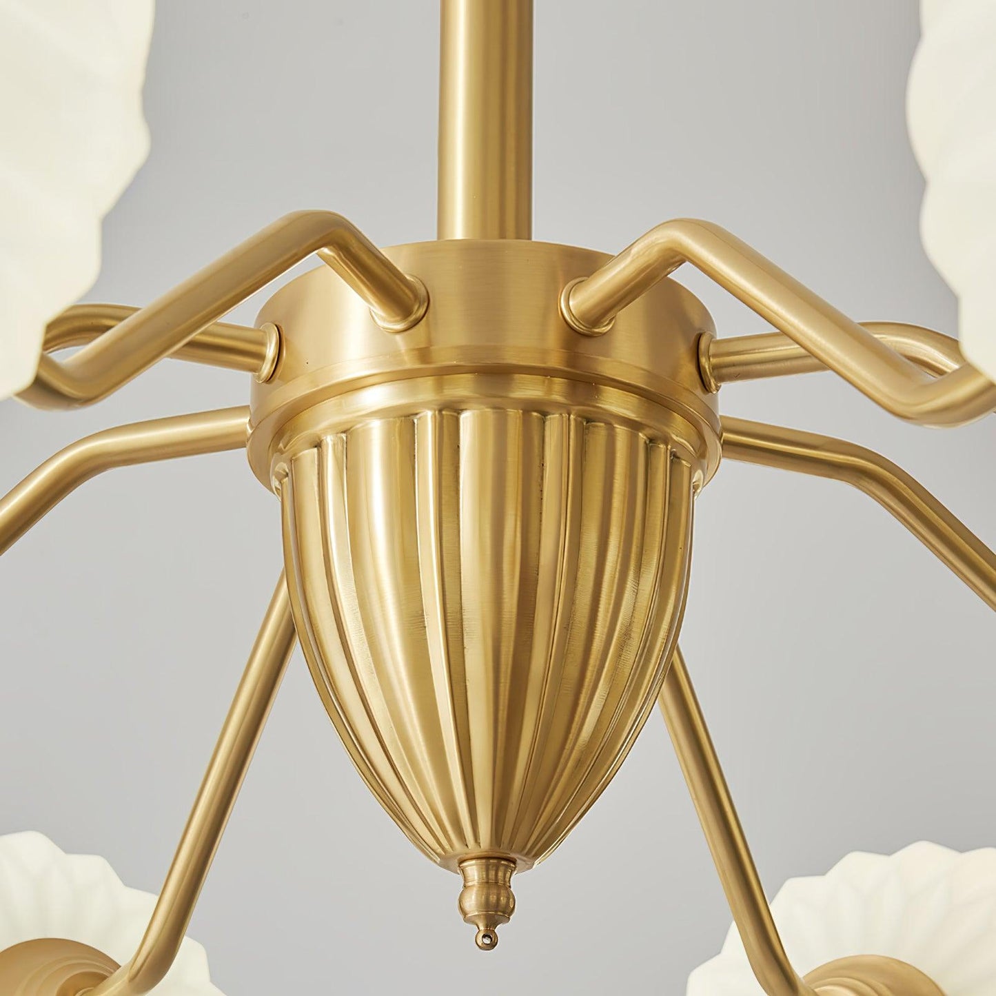 Ribbed Glass Ball Chandelier