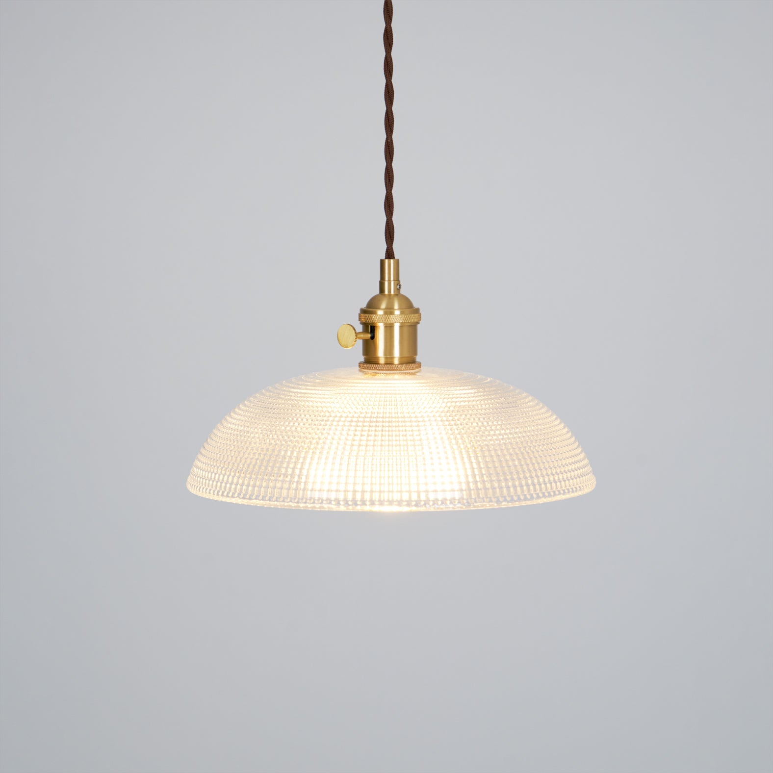 Ribbed Spiral Pendant Swag Light
