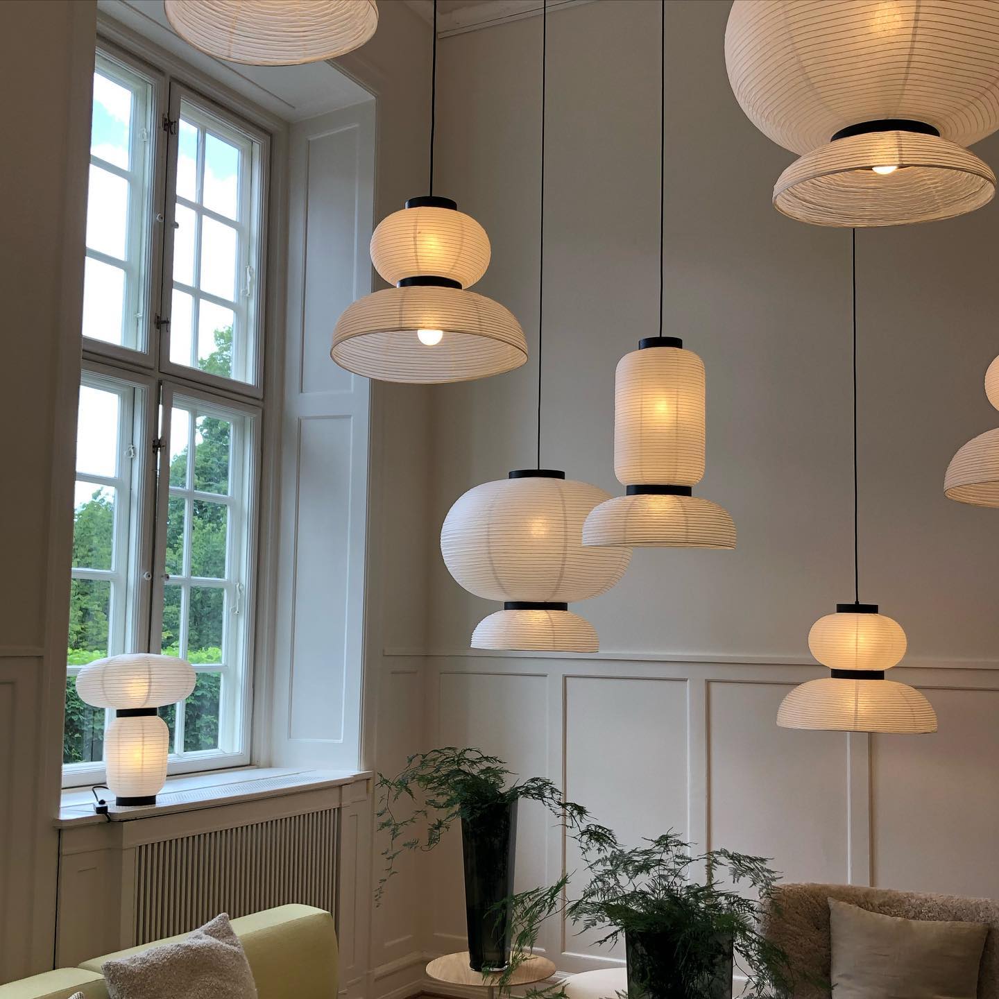 Rice Paper Lantern Pendant Swag Lamp