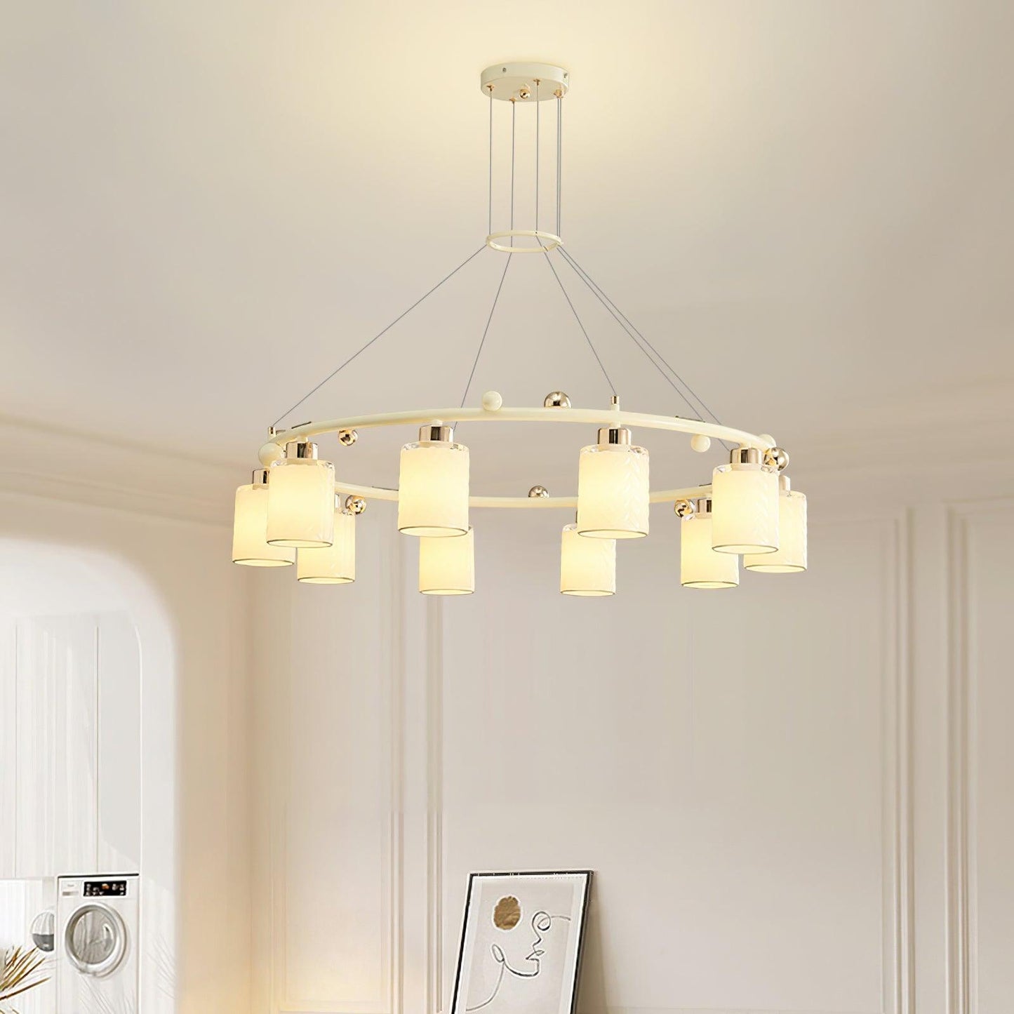 Ring Glass Cup Chandelier