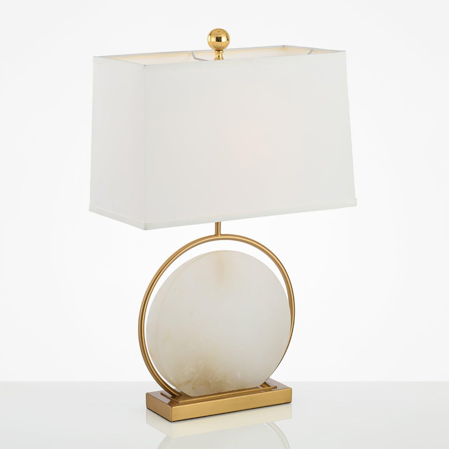 Roma White Alabaster Table Lamp