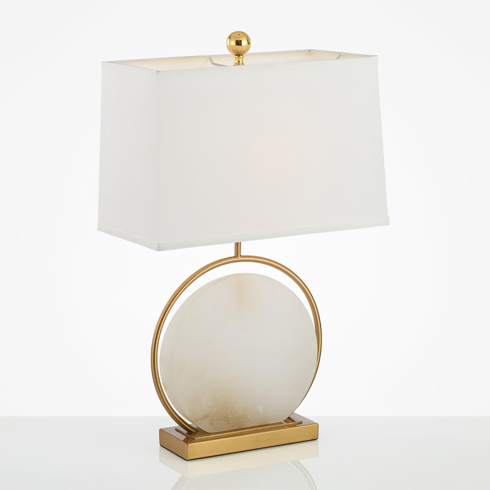 Roma White Alabaster Table Lamp