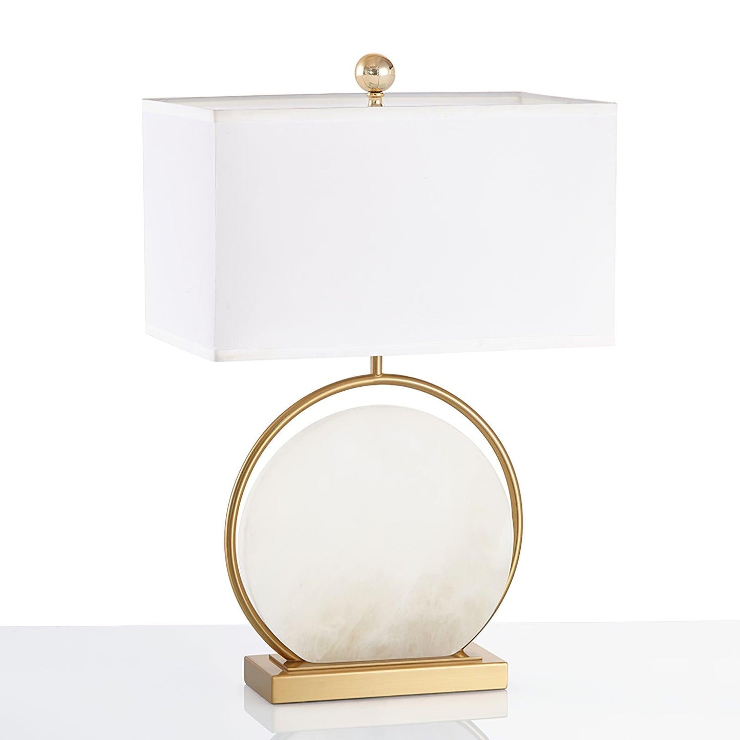 Roma White Alabaster Table Lamp