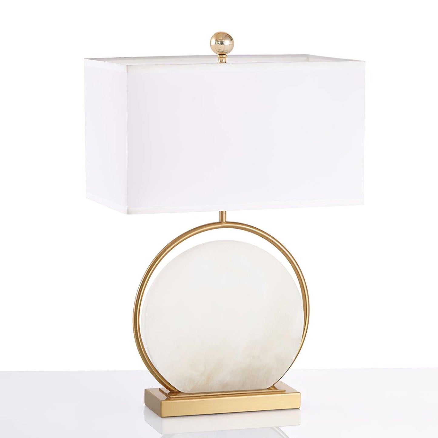 Roma White Alabaster Table Lamp