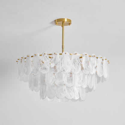 Round Cloud Glass Chandelier