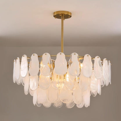 Round Cloud Glass Chandelier