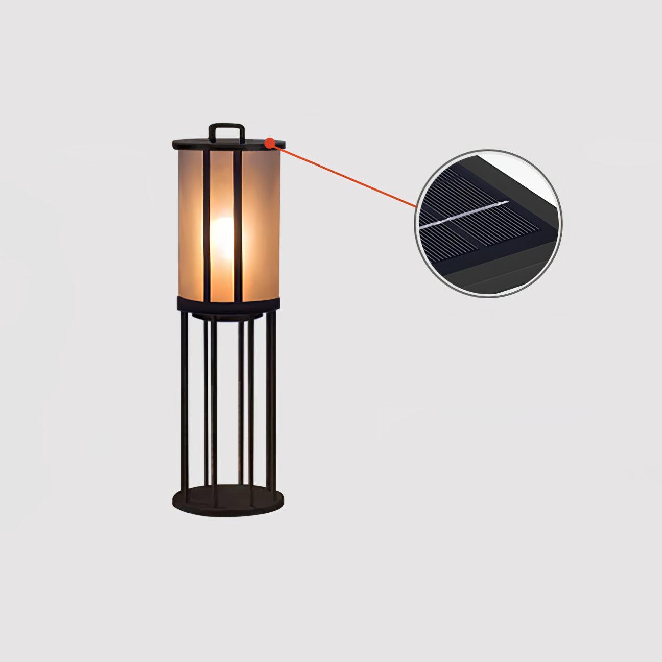 Round Pillar Acrylic Lantern Outdoor Lamp