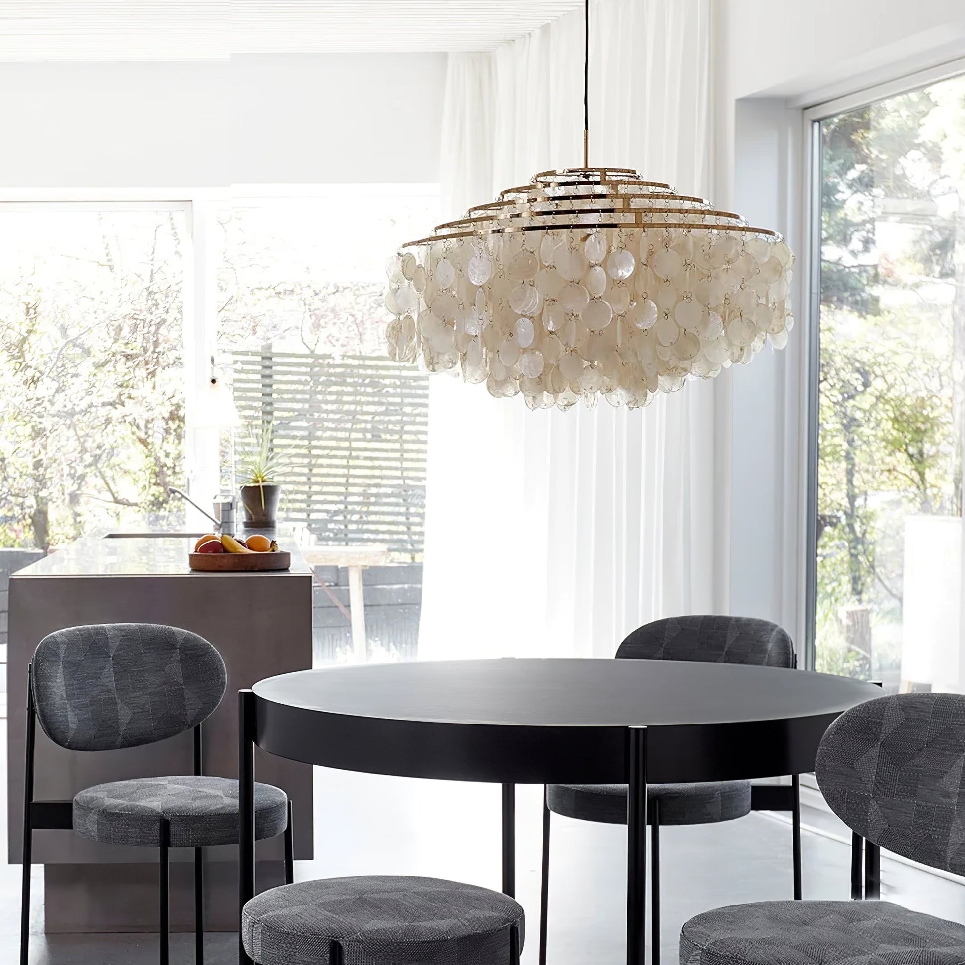 Round Shell Chandelier