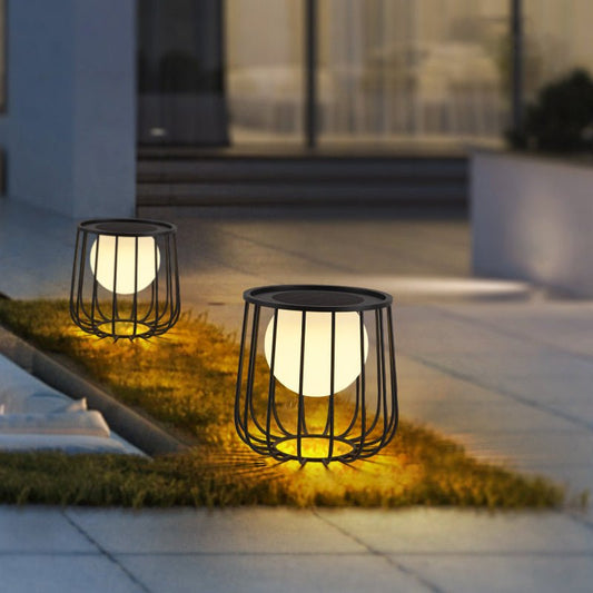 Rowan Cage Solar Lantern Outdoor Lamp