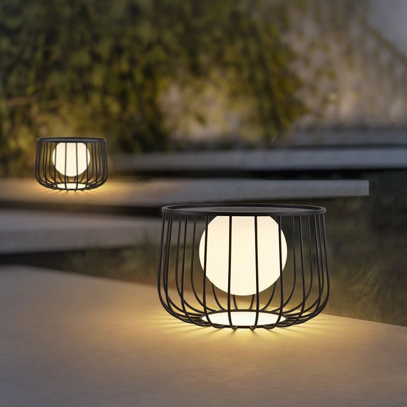 Rowan Cage Solar Lantern Outdoor Lamp