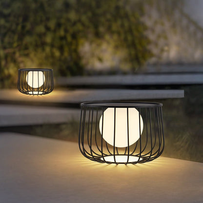 Rowan Cage Solar Lantern Outdoor Lamp