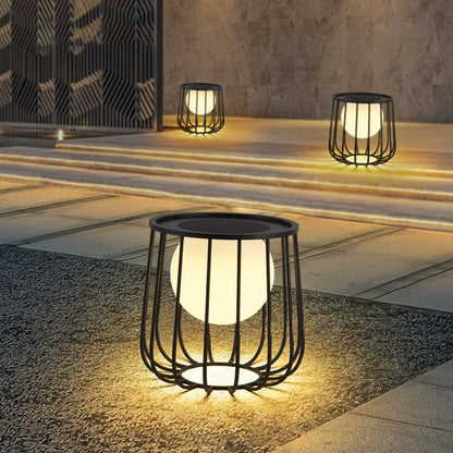 Rowan Cage Solar Lantern Outdoor Lamp