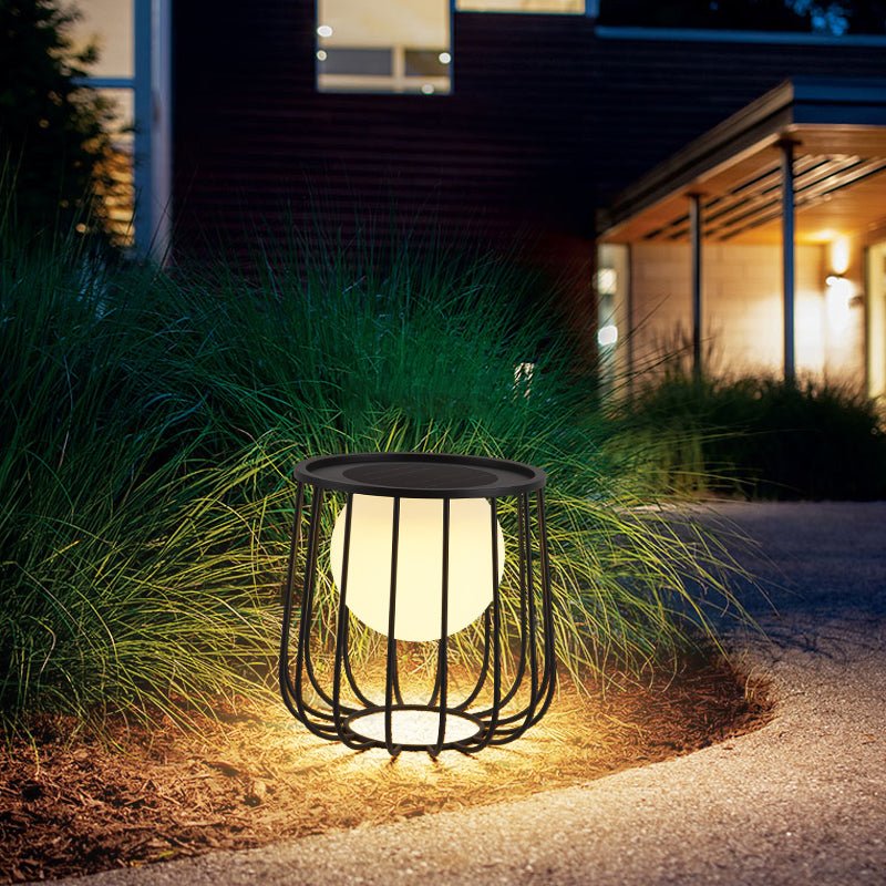 Rowan Cage Solar Lantern Outdoor Lamp