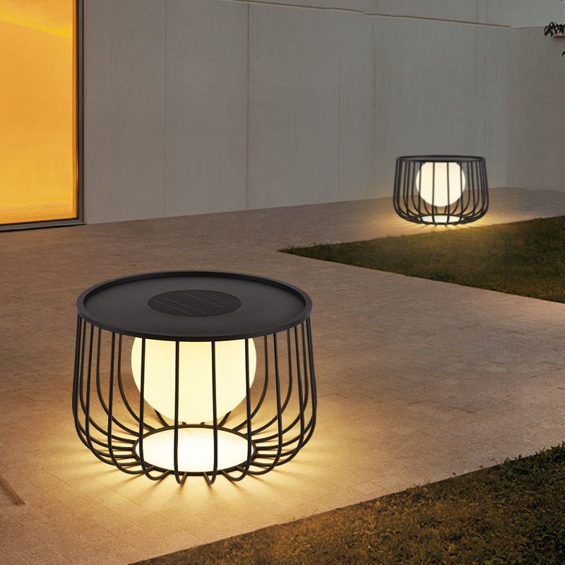 Rowan Cage Solar Lantern Outdoor Lamp
