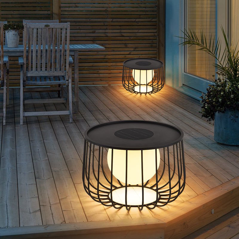 Rowan Cage Solar Lantern Outdoor Lamp