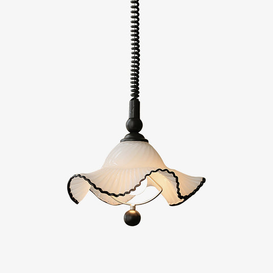 Ruffled Shade Pendant Lamp