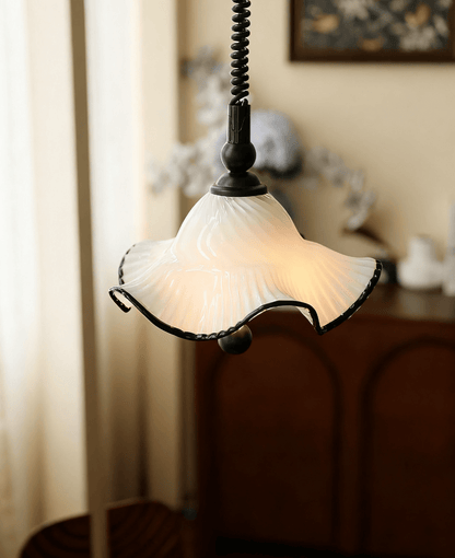 Ruffled Shade Pendant Lamp