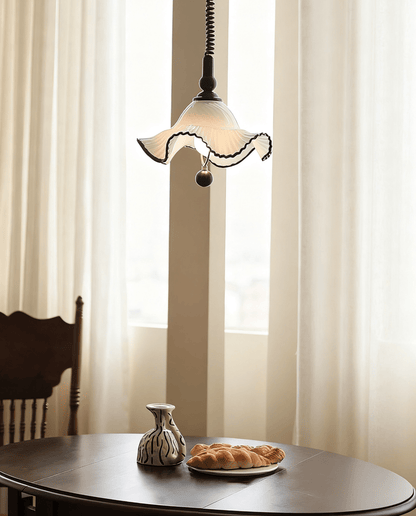 Ruffled Shade Pendant Lamp